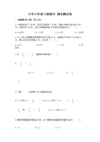 小学六年级下册数学 期末测试卷及答案下载