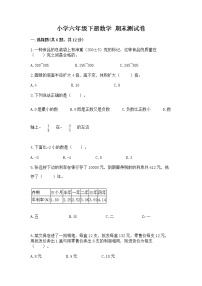 小学六年级下册数学 期末测试卷及参考答案（满分必刷）