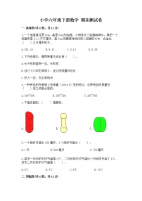 小学六年级下册数学 期末测试卷及答案【真题汇编】