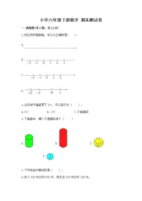 小学六年级下册数学 期末测试卷加答案