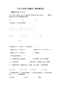 小学六年级下册数学 期末测试卷精品【夺分金卷】