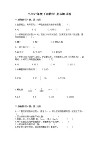 小学六年级下册数学 期末测试卷精品【典型题】