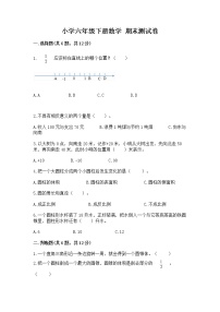 小学六年级下册数学 期末测试卷一套