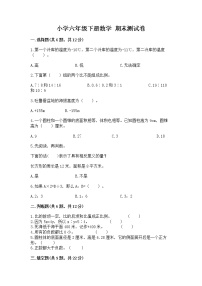 小学六年级下册数学 期末测试卷附完整答案【全国通用】