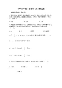 小学六年级下册数学 期末测试卷含答案（新）