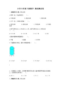 小学六年级下册数学 期末测试卷含答案（能力提升）