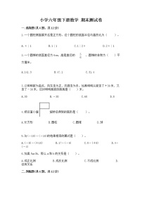 小学六年级下册数学 期末测试卷含答案【完整版】