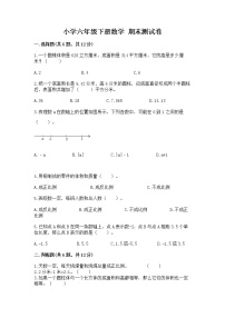 小学六年级下册数学 期末测试卷含答案【综合卷】