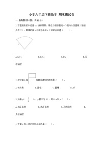 小学六年级下册数学 期末测试卷及参考答案（黄金题型）