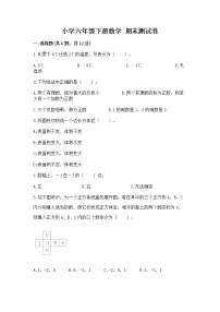 小学六年级下册数学 期末测试卷及答案【名校卷】