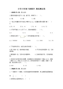 小学六年级下册数学 期末测试卷及完整答案【名师系列】