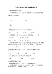 小学六年级下册数学期末测试卷附参考答案（考试直接用）