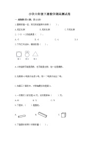 小学六年级下册数学期末测试卷【考点提分】