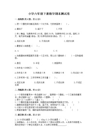 小学六年级下册数学期末测试卷含答案（巩固）