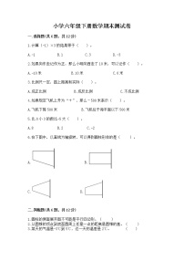 小学六年级下册数学期末测试卷含答案（最新）