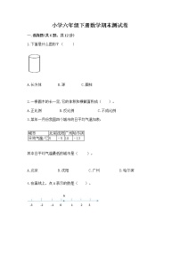 小学六年级下册数学期末测试卷附答案【考试直接用】