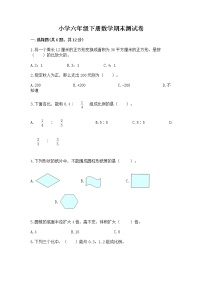 小学六年级下册数学期末测试卷及答案【基础+提升】