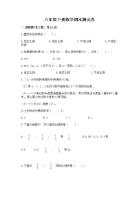 六年级下册数学期末测试卷（名师推荐）word版