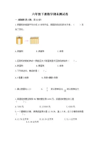 六年级下册数学期末测试卷含完整答案【各地真题】