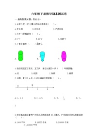 六年级下册数学期末测试卷含完整答案（精选题）