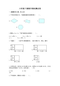 六年级下册数学期末测试卷含答案（综合卷）
