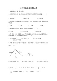 小升初数学期末测试卷【满分必刷】