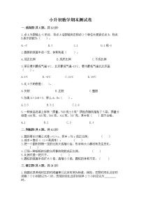 小升初数学期末测试卷含完整答案【必刷】