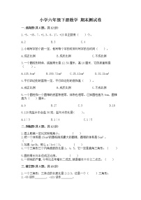 小学六年级下册数学 期末测试卷（突破训练）