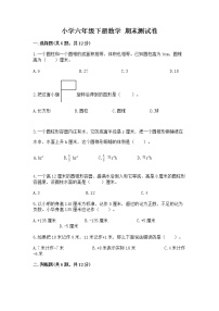 小学六年级下册数学 期末测试卷附参考答案（完整版）