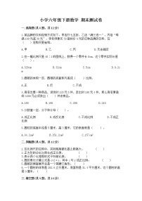 小学六年级下册数学 期末测试卷含完整答案（精选题）