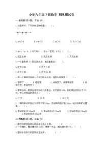 小学六年级下册数学 期末测试卷含答案【b卷】