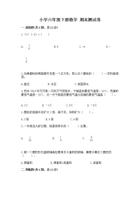 小学六年级下册数学 期末测试卷附参考答案（名师推荐）