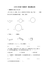 小学六年级下册数学 期末测试卷【真题汇编】