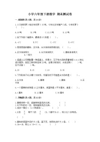 小学六年级下册数学 期末测试卷附答案(名师推荐)