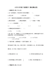 小学六年级下册数学 期末测试卷及答案(易错题)