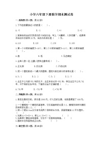 小学六年级下册数学期末测试卷含完整答案（易错题）