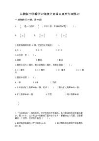 人教版小学数学六年级上册重点题型专项练习加答案