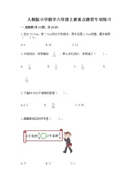 人教版小学数学六年级上册重点题型专项练习加答案