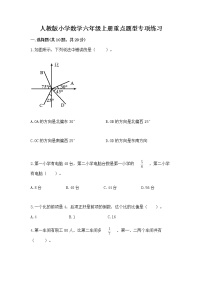 人教版小学数学六年级上册重点题型专项练习有答案