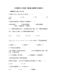 小学数学六年级下册重点题型专项练习含答案【满分必刷】