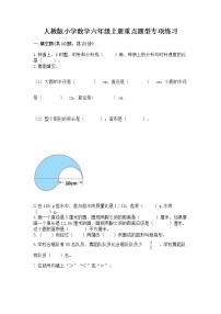 人教版小学数学六年级上册重点题型专项练习【黄金题型】