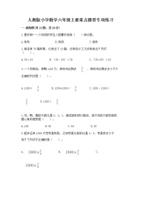 人教版小学数学六年级上册重点题型专项练习（突破训练）word版