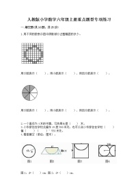 人教版小学数学六年级上册重点题型专项练习带答案（名师推荐）