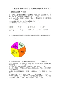 人教版小学数学六年级上册重点题型专项练习附参考答案