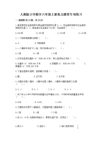 人教版小学数学六年级上册重点题型专项练习附参考答案【培优】