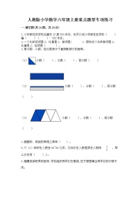 人教版小学数学六年级上册重点题型专项练习附参考答案（综合题）