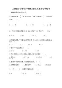 人教版小学数学六年级上册重点题型专项练习及参考答案