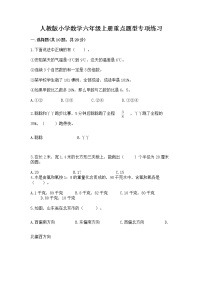 人教版小学数学六年级上册重点题型专项练习及答案（夺冠系列）