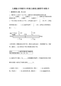 人教版小学数学六年级上册重点题型专项练习【精练】