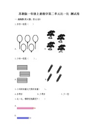 苏教版一年级上册第二单元 《比一比》当堂检测题